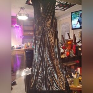 Black high neck maxi dress